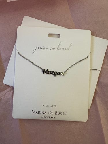 Customer photo review of Personalized Luxe Script Name Necklace