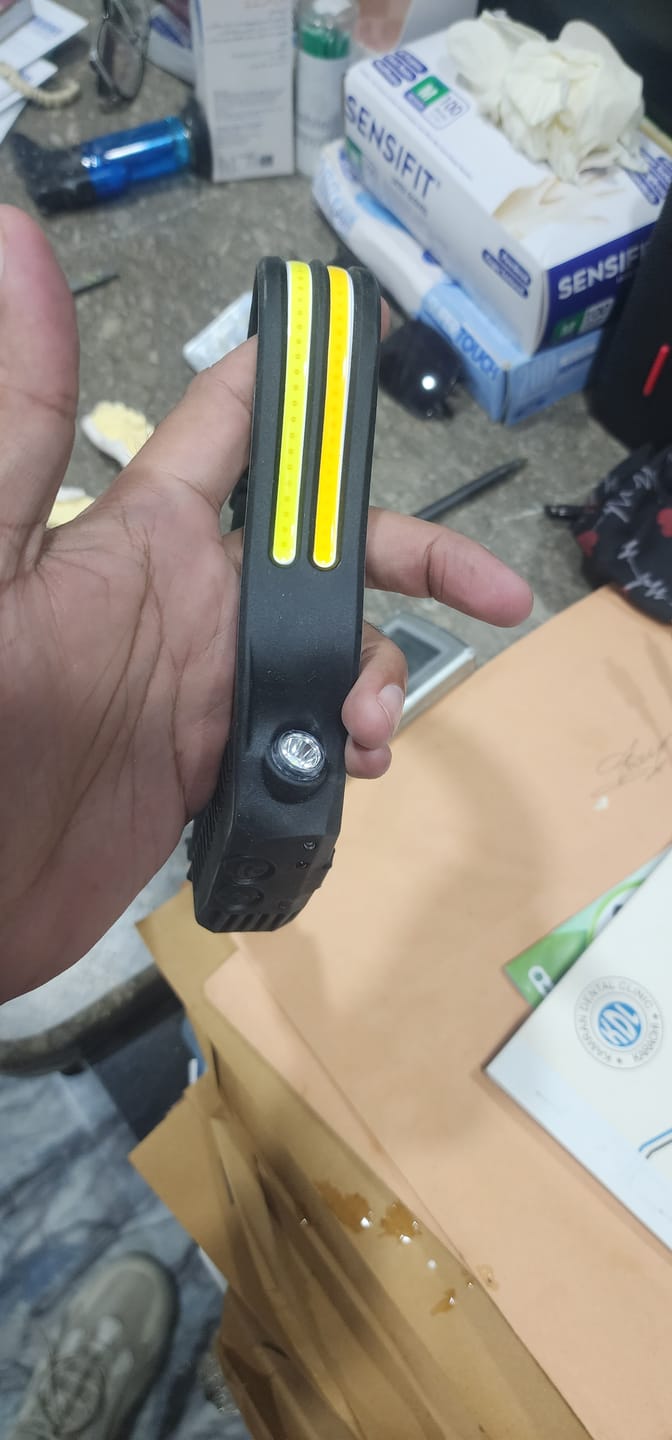 Customer photo review of Lot Imported Flexible 1 Strip Headlamp