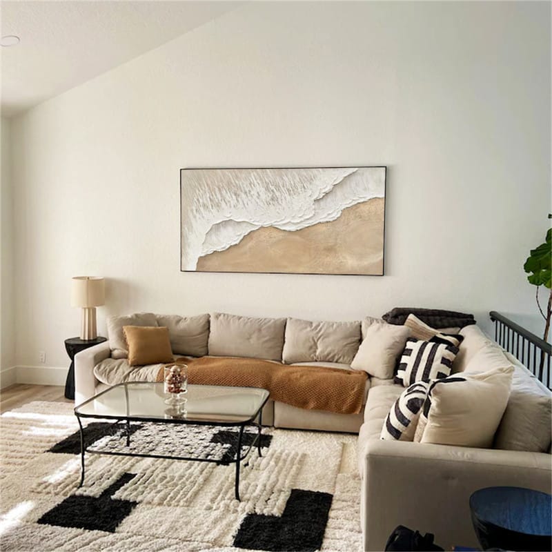Customer photo review of Ocean And Sky Textured Painting Canvas #OS021