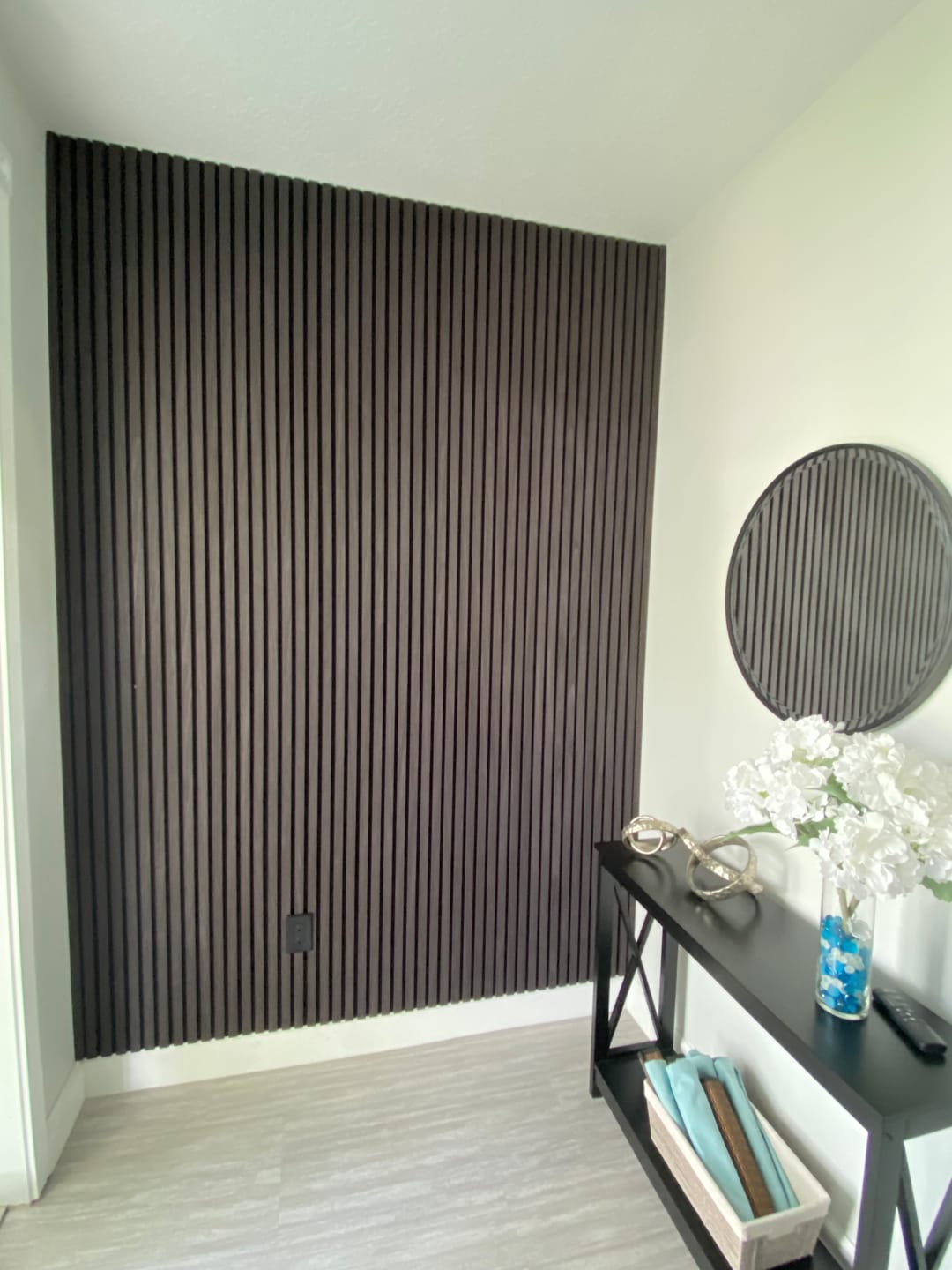 Customer photo review of Graphite Oak Acoustic Slat Panels 94.5" or 118" Length