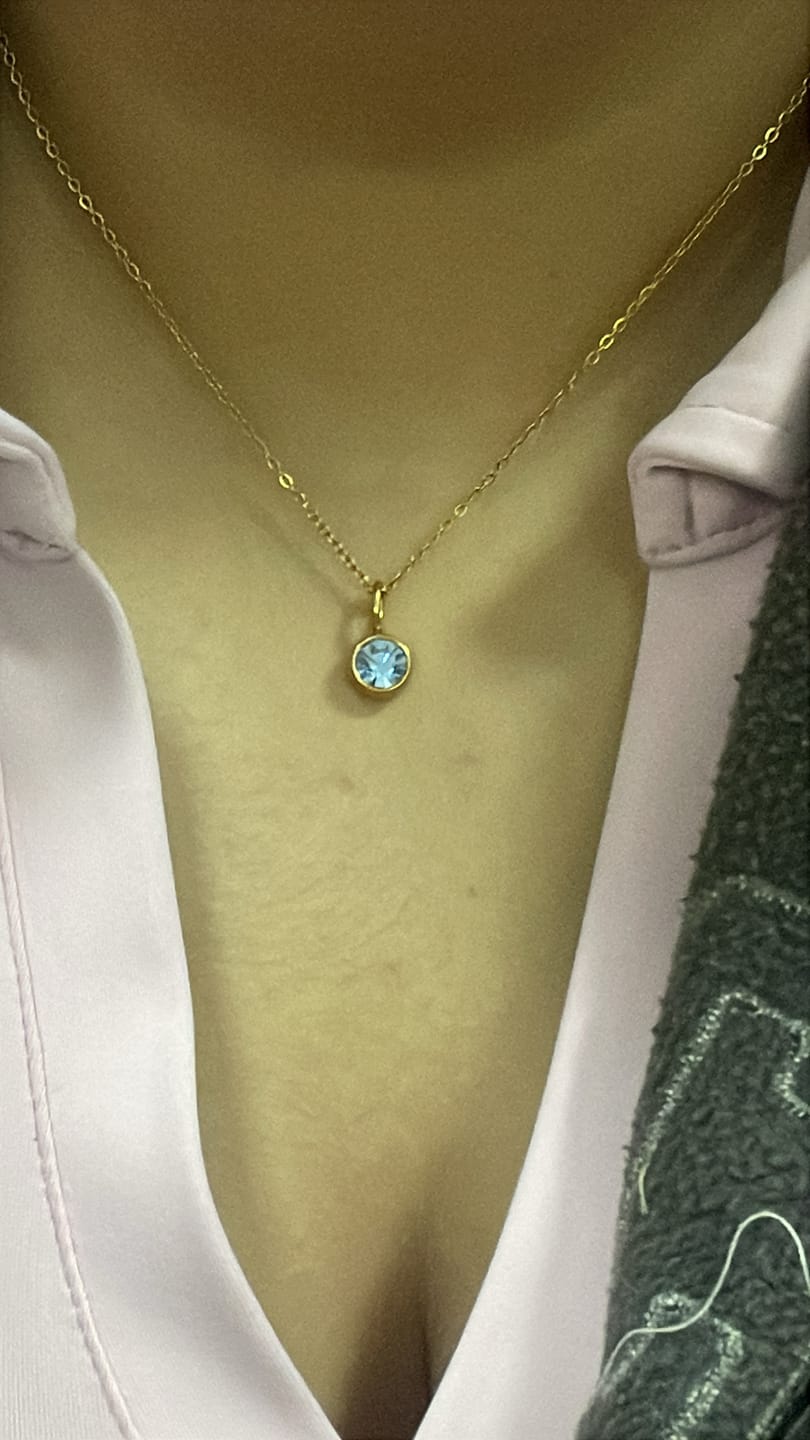Customer photo review of Collar Birth Stones