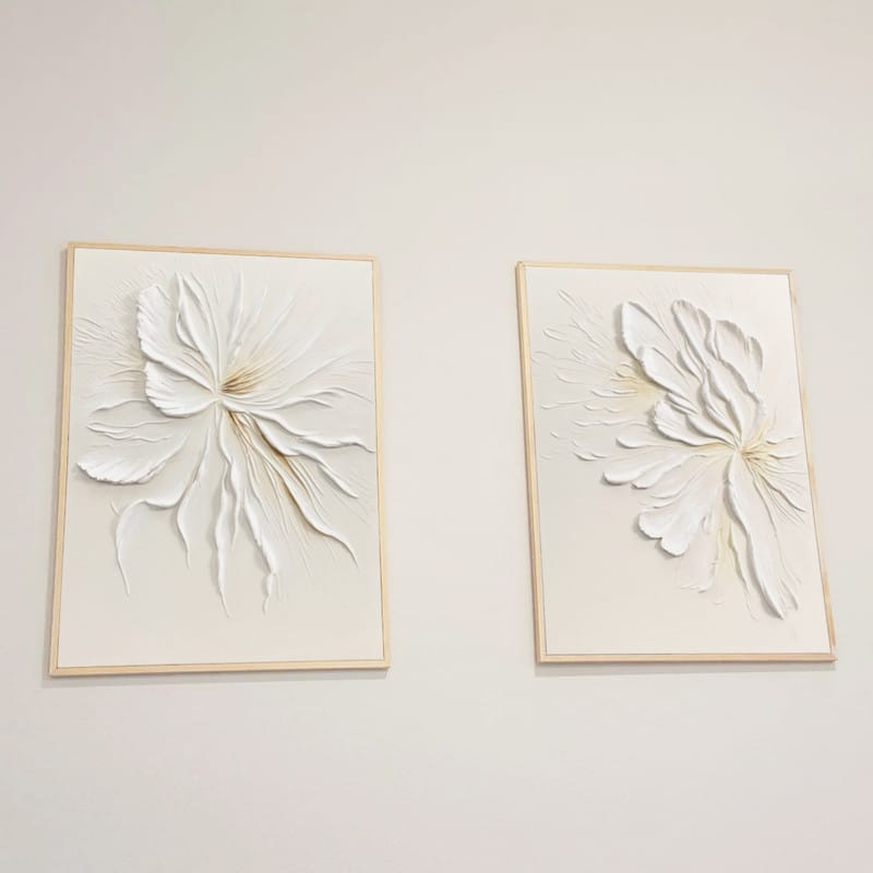 Customer photo review of Flower Textured Painting Canvas #FP057