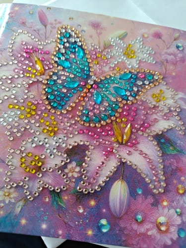 Customer photo review of 5D Diamond Painting Grußkarten – Schmetterlingszauber 6 Stück
