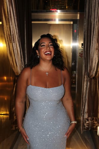 Customer photo review of Sequin Maxi Dress