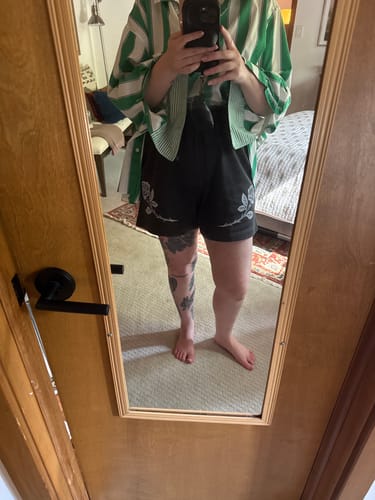 Customer photo review of Rose Relaxed Track Shorts
