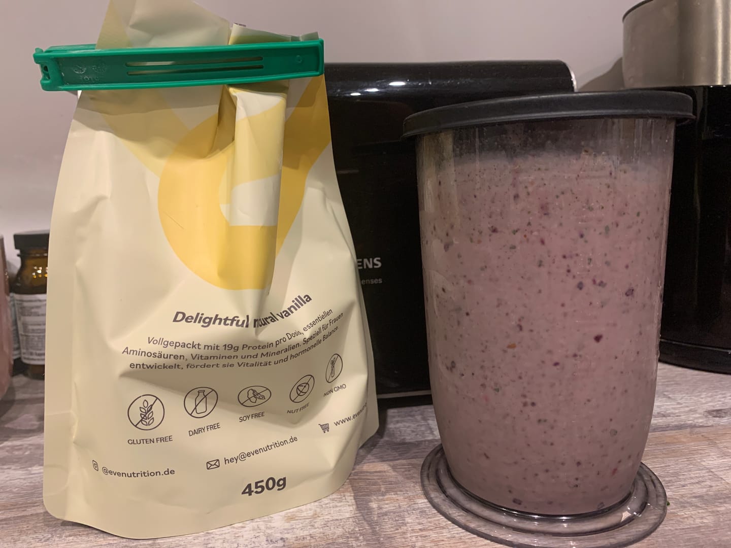 Customer photo review of Nourishing Vanilla Protein (vegan)