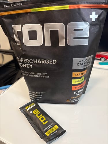 Customer photo review of VARIETY PACK - 100mg Caffeine - SuperCharged Honey (20-Pack)