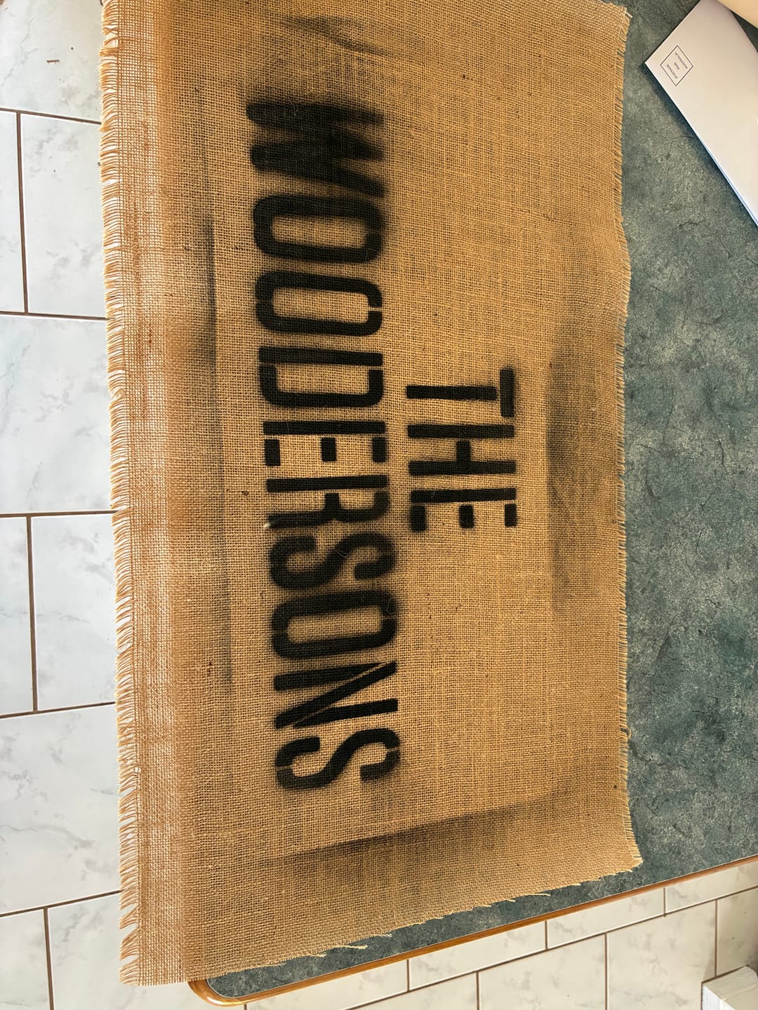 Customer photo review of Property Name Wool Bale Stencil
