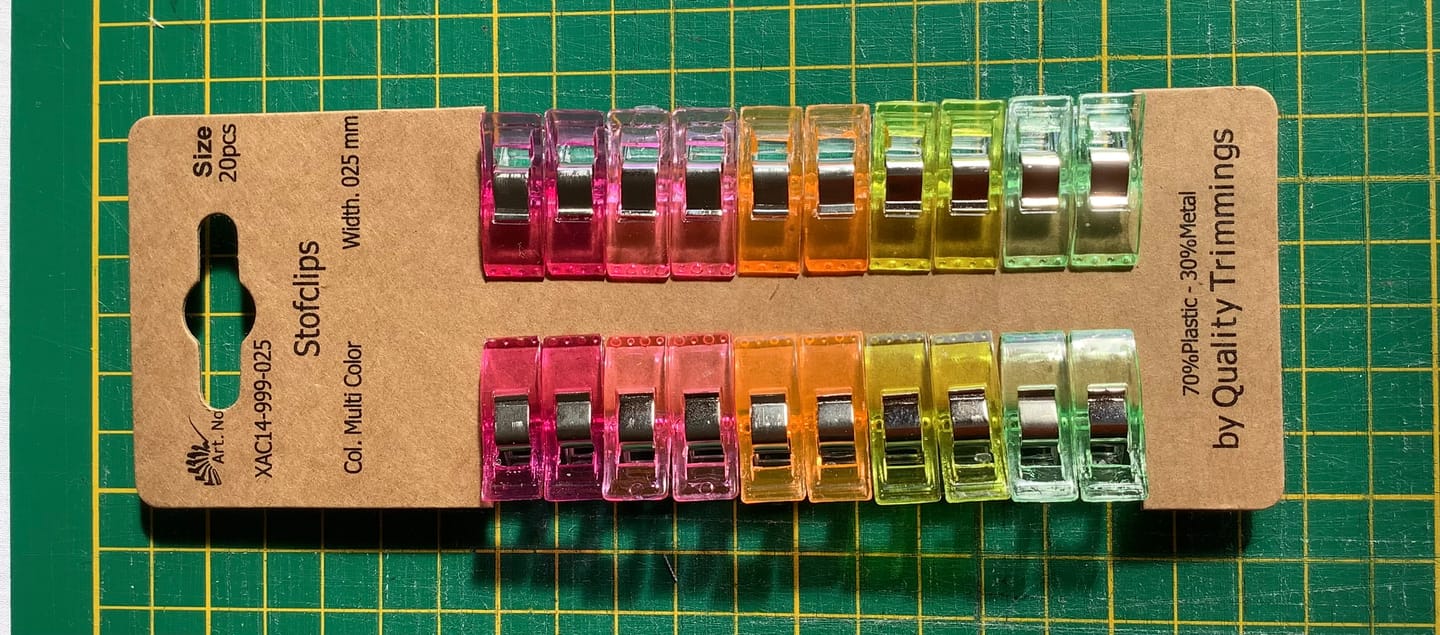 Customer photo review of Multicolour Fabric Sewing Clips - Pack of 20