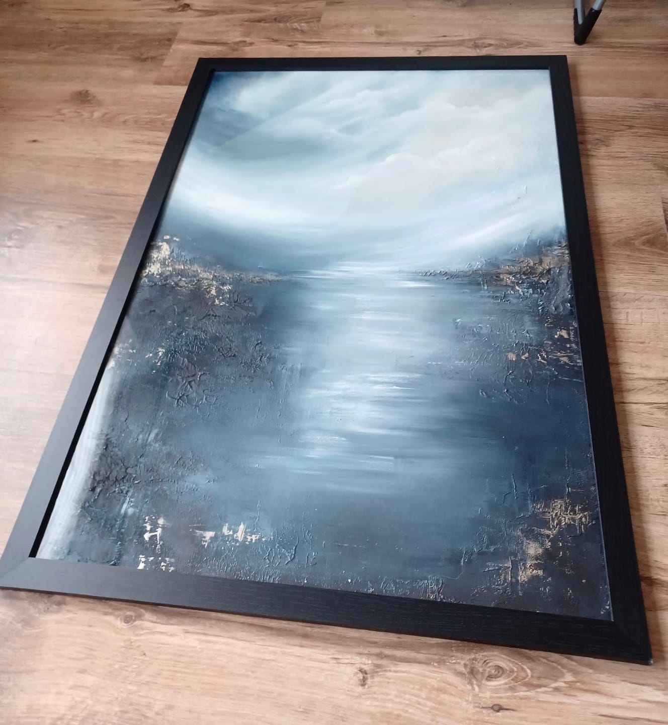 Customer photo review of Waves of Light and Faith — 60x84cm Original Oil Painting on Fine Art Paper