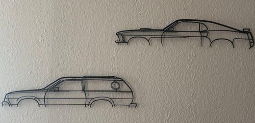 Customer photo review of Your Custom Car Silhouette Metal Wall Art Service
