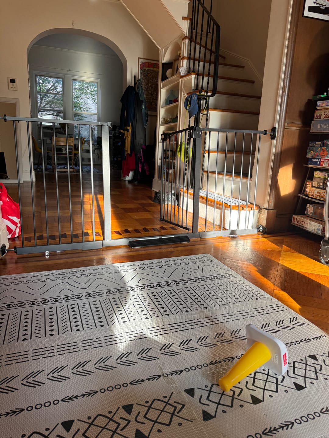 Customer photo review of FairyBaby 30"/ 36.6" Tall Safety Gate, with Dual-Direction Swing and One-Way Setting Control