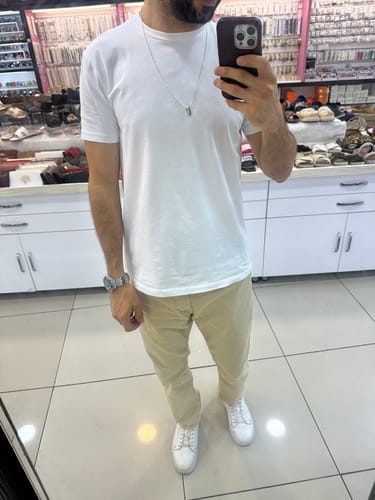 Customer photo review of Bordo Bisiklet Yaka Tişört