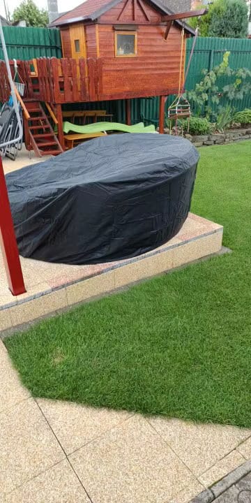 Customer photo review of Capa para Sofá Redondo de Jardim Chaise Impermeável UV