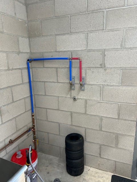 Customer photo review of Outdoor Shower Fixtures with 10-Inch Rainfall Shower Head and Dual Handle Control