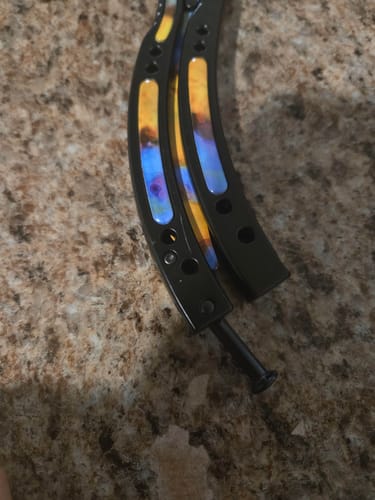 Customer photo review of Case Hardened Butterfly Balisong Trainer