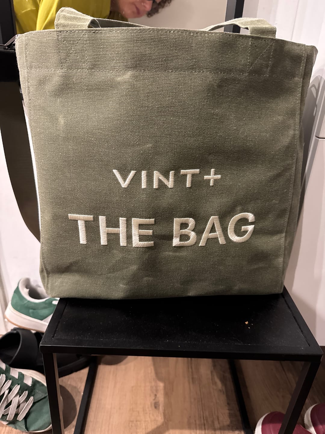 Customer photo review of CANVAS TOTE BAG - BIG - KHAKI