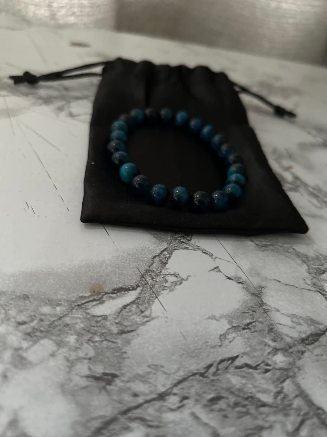 Customer photo review of Blue Tiger Eye Bracelet