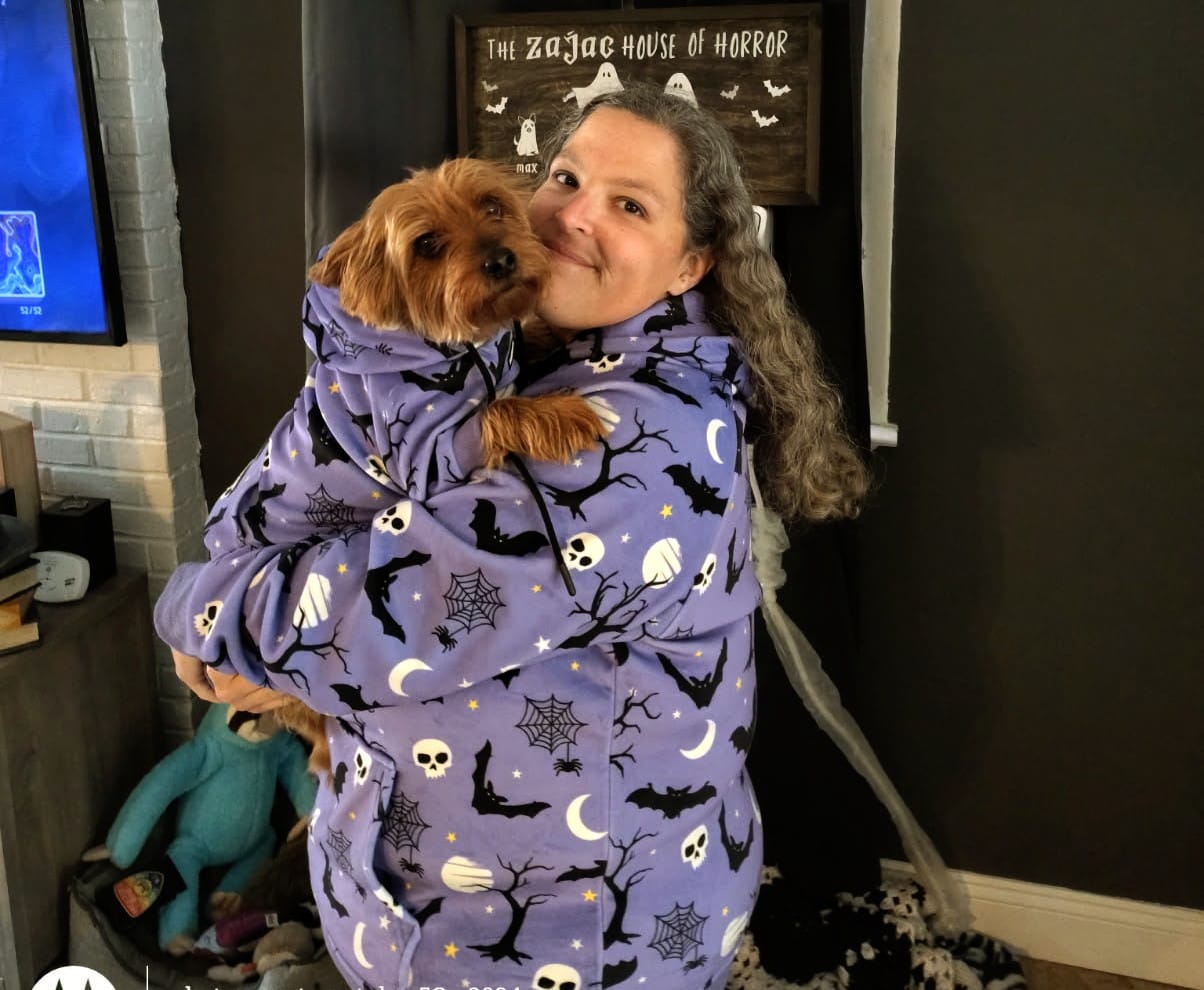 Customer photo review of Halloween Human Hoodie - Purple
