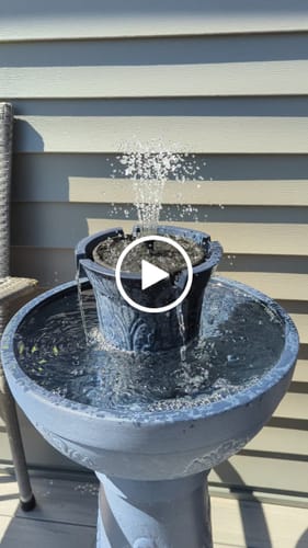 Customer video review of Two Button Fountain Pump and Battery Compartment - no connection port