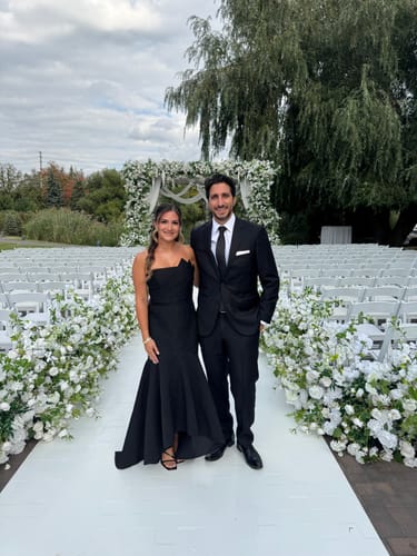 Customer photo review of Joelle Gown by Theia Couture - RENTAL