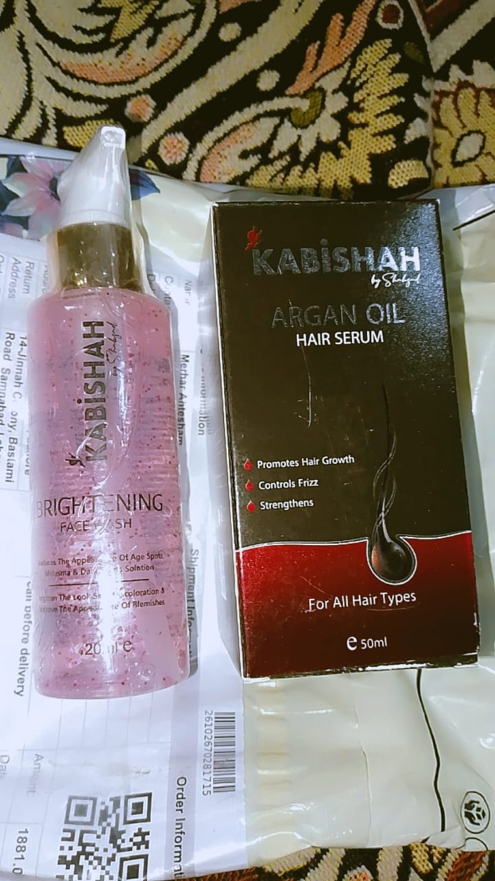 Customer photo review of Argan Oil Hair Serum