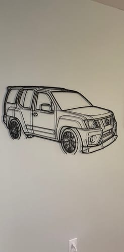 Customer photo review of Your Custom Car Silhouette Metal Wall Art Service