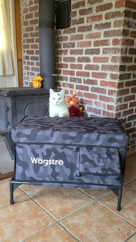 Customer photo review of AllGuard Outdoor Heated Cat House – Night Camo