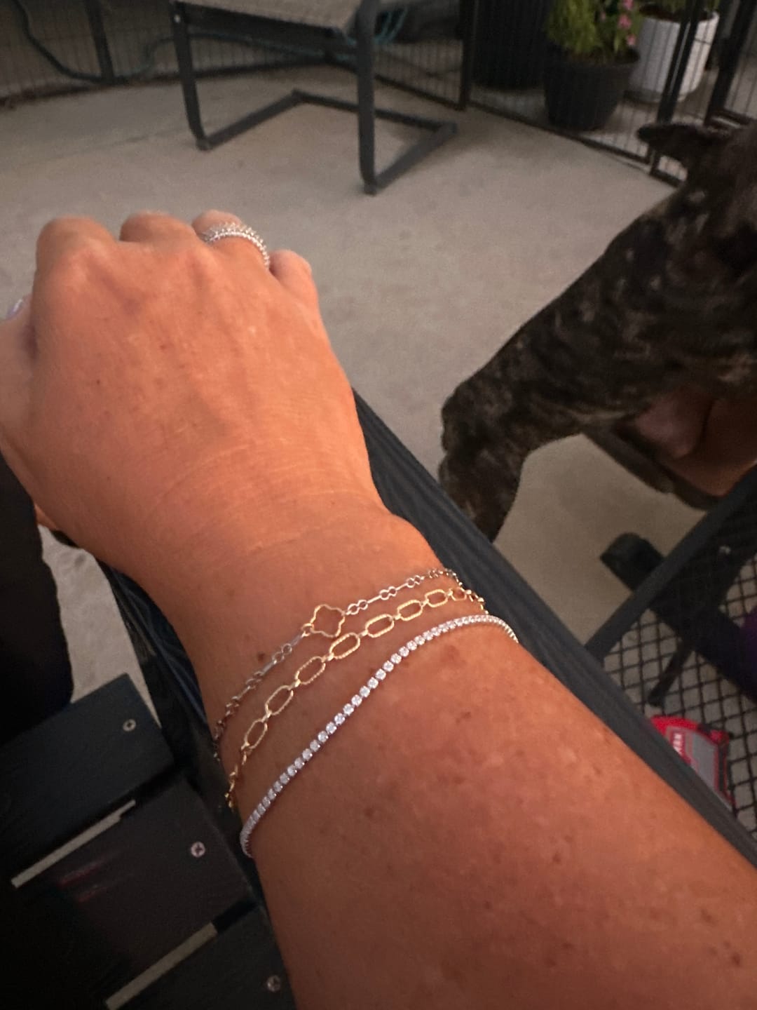 Customer photo review of Micro Tennis Bracelet - White Gold