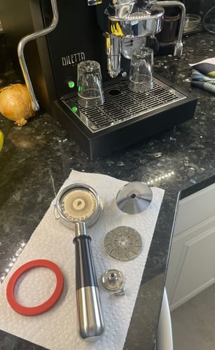 Customer photo review of High Diffusion Espresso Shower Screen