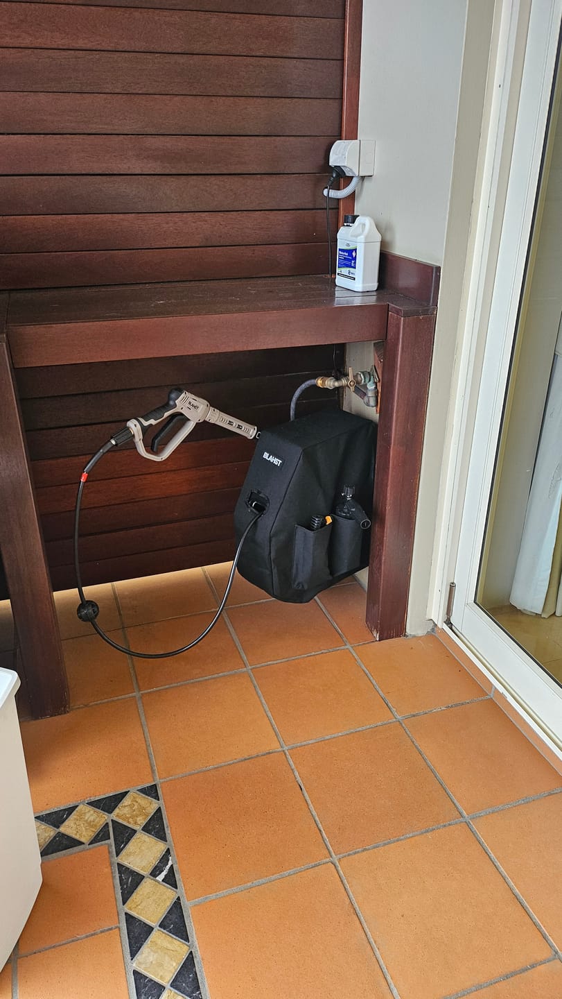 Customer photo review of R18 Wall-Mounted Pressure Washer