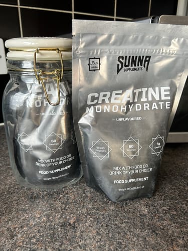 Customer photo review of Premium Creatine Monohydrate