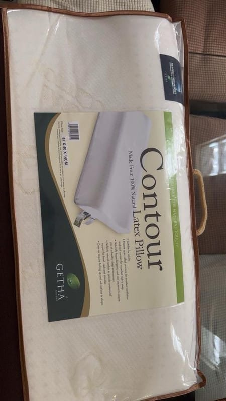 Customer photo review of Getha Contour Latex Pillow (Cotton Fabric / Tencel Fabric)