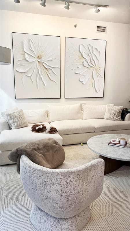 Customer photo review of Flower Textured Painting Canvas #FP057