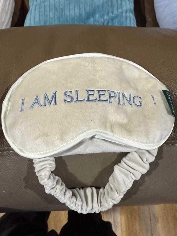 Customer photo review of I Am Sleeping Eye Mask