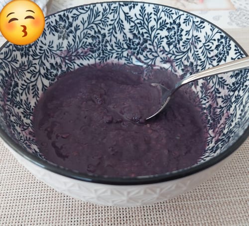 Customer photo review of Mandelprotein Porridge Wildheidelbeere 100% BIO