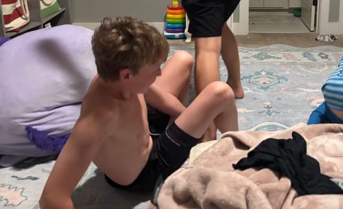 Customer photo review of Revelation 5:5 'Lion' Youth Performance Shorts