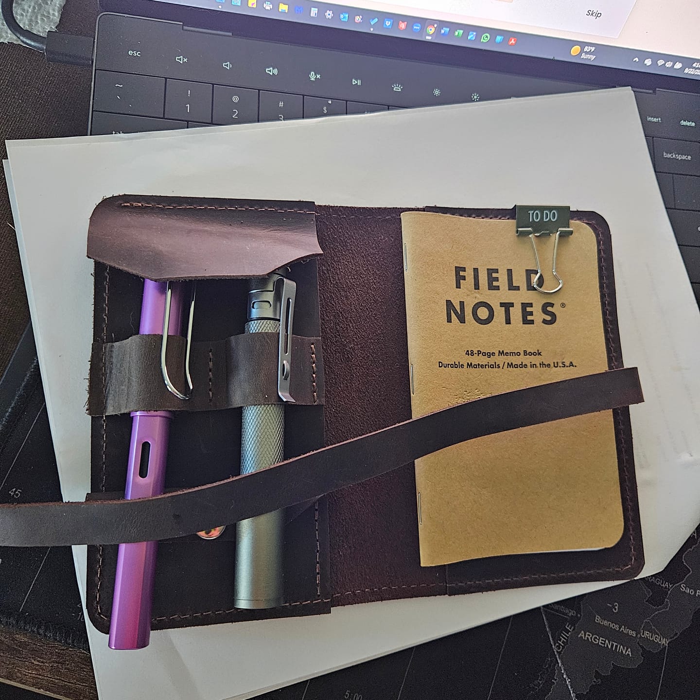 Customer photo review of Leather Custom Sketchbook