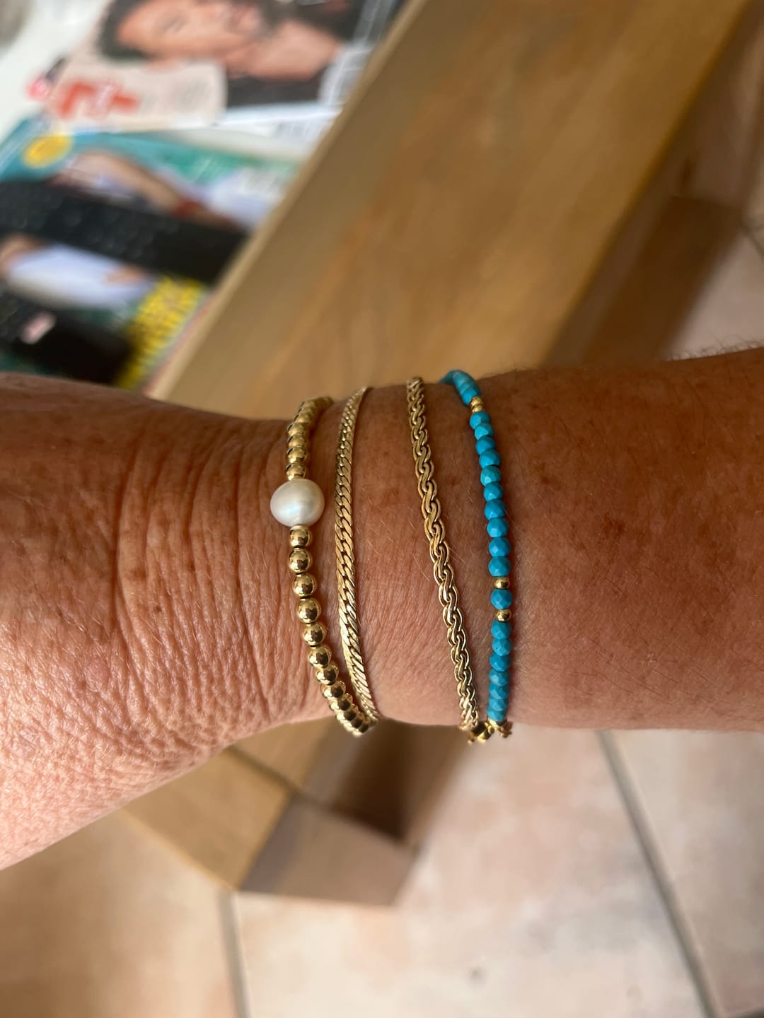 Customer photo review of Bracelet Perle Femme Aurora