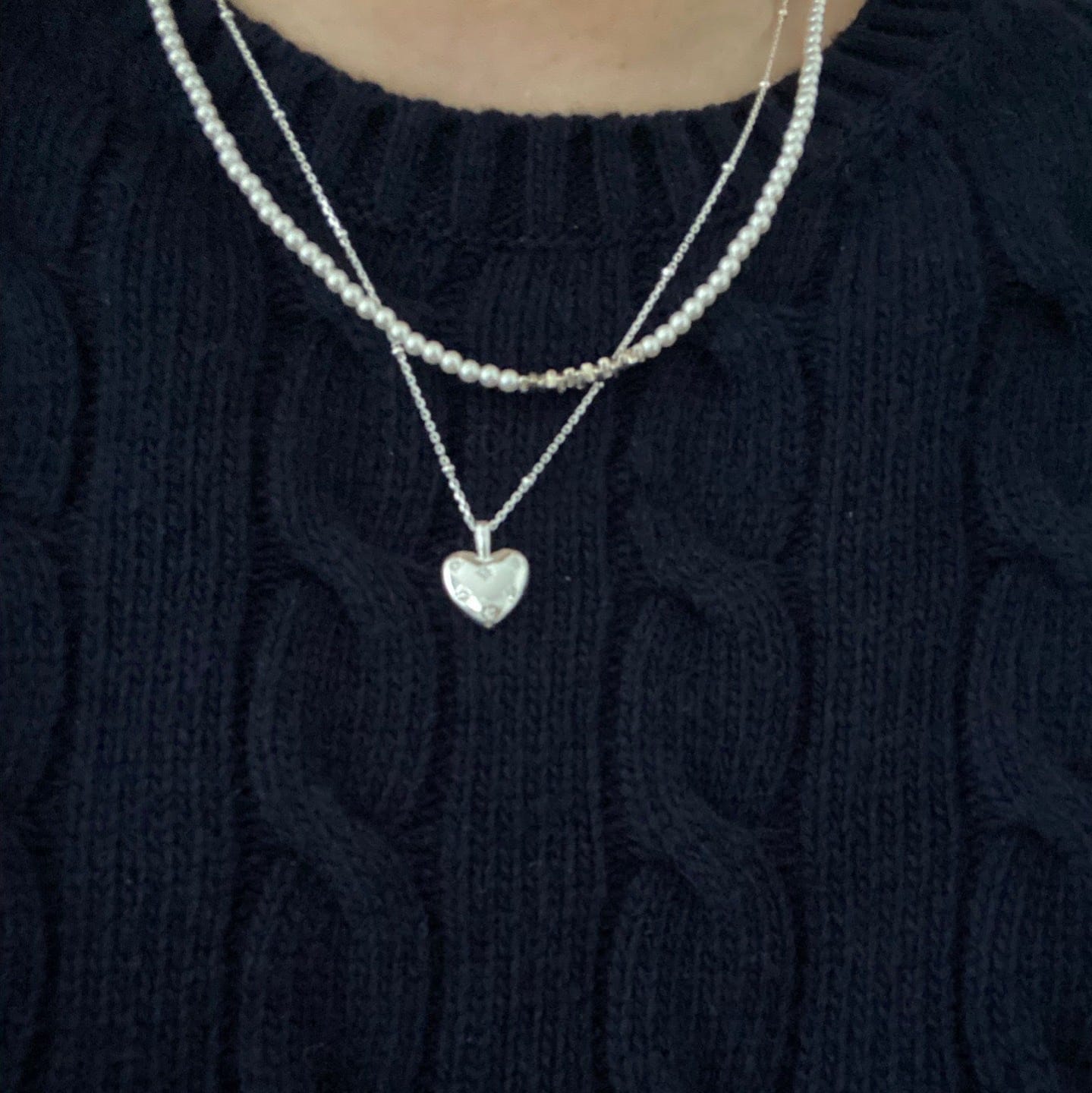 Customer photo review of Heart-Shaped Box Necklace