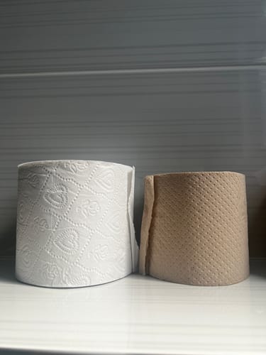 Customer photo review of Unbleached Recycled Toilet Paper