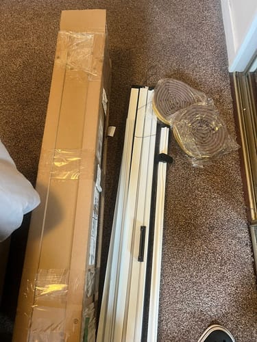 Customer photo review of Non-Drill Blackout Shades