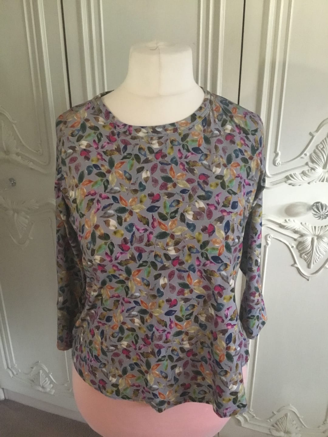 Customer photo review of Chroma Leaves Cotton Jersey Fabric