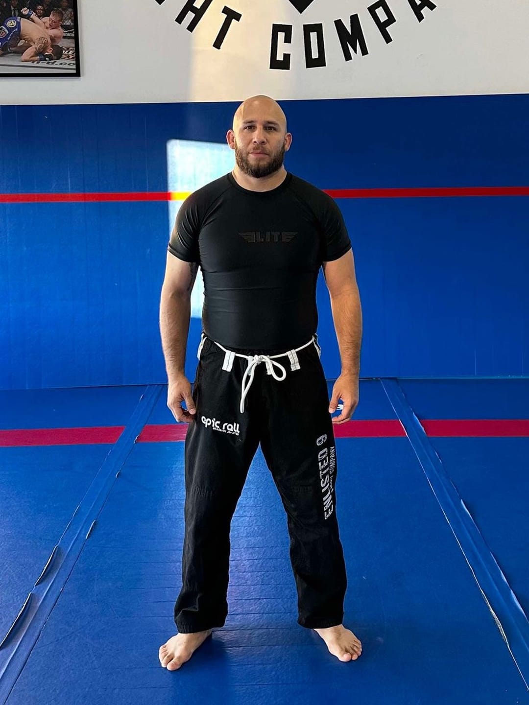 Customer photo review of Standard Black Short Sleeve No-Gi Mens BJJ Rash Guard - (Pack of 3)