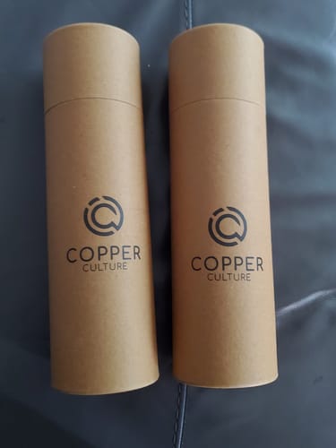 Customer photo review of Hammered Pure Copper Water Bottle 950ml