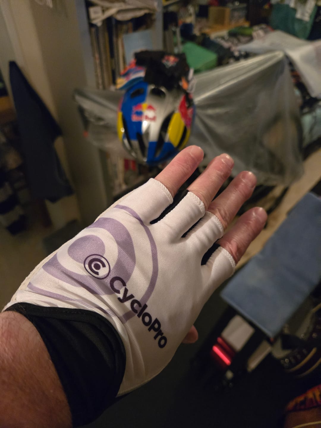 Customer photo review of Mitaines Vélo Blanches - ConfortMax