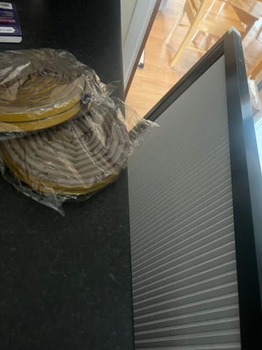 Customer photo review of Non-Drill Blackout Shades
