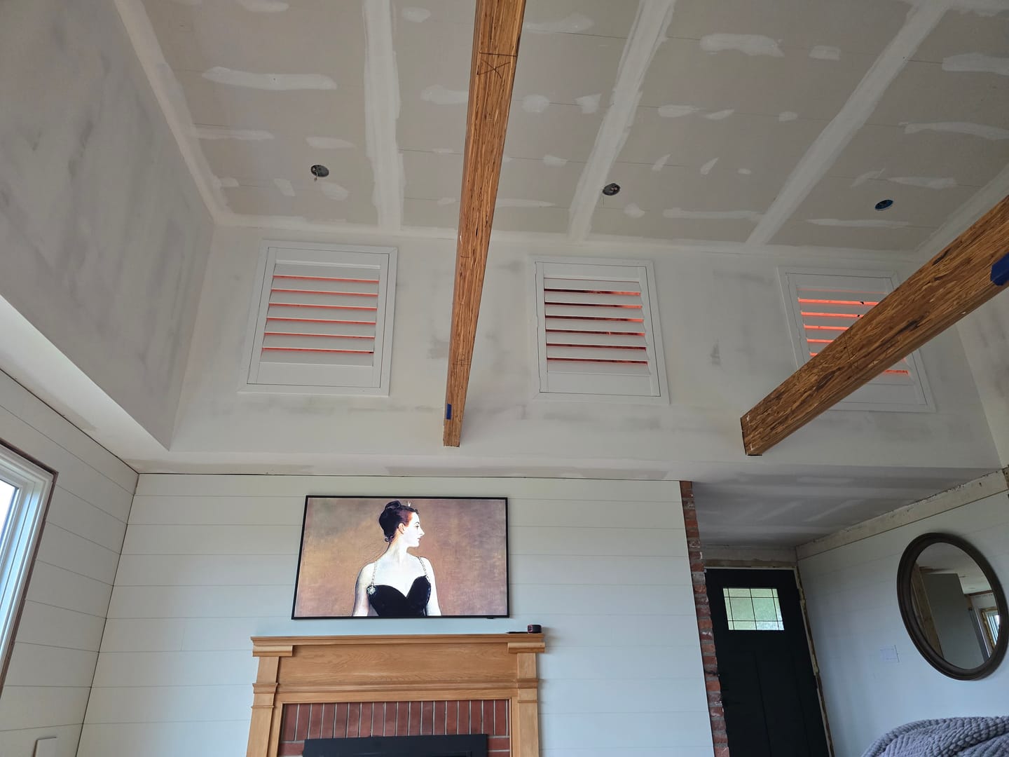 Customer photo review of Painted Wood Plantation Shutter