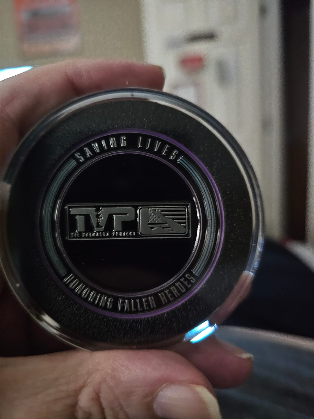 Customer photo review of Keep Writing Your Story - Challenge Coin