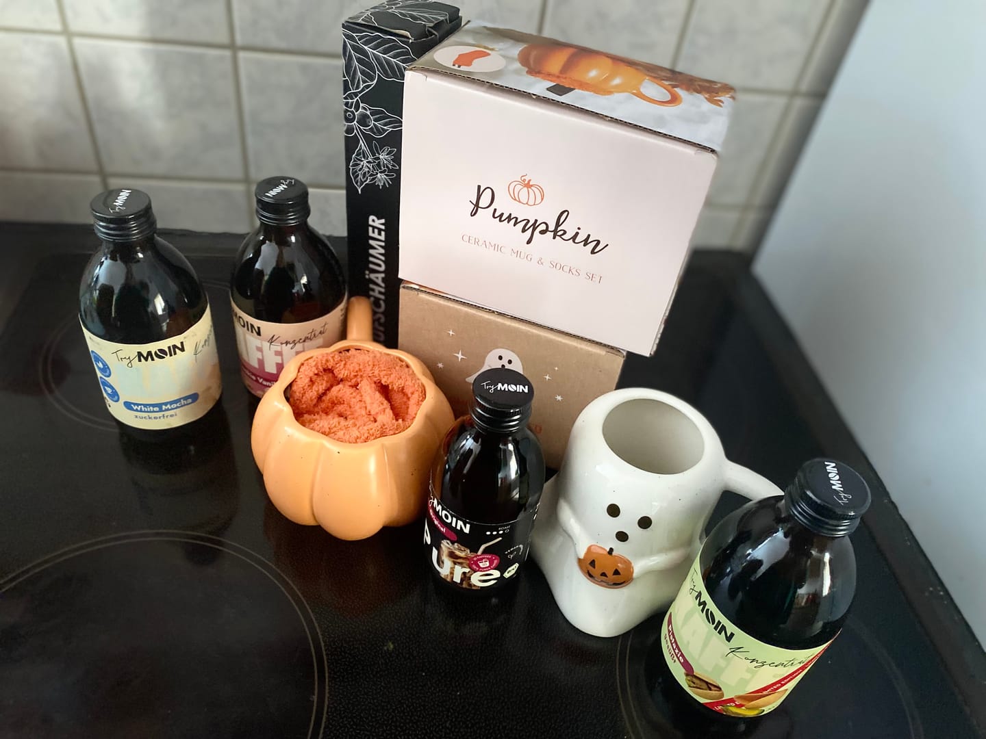Customer photo review of Kürbis Tasse & Kuschelsocken – Herbstliches Geschenkset